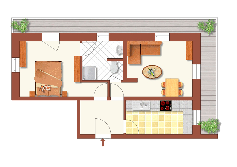 Ferienwohnung Tirol – Grundriss